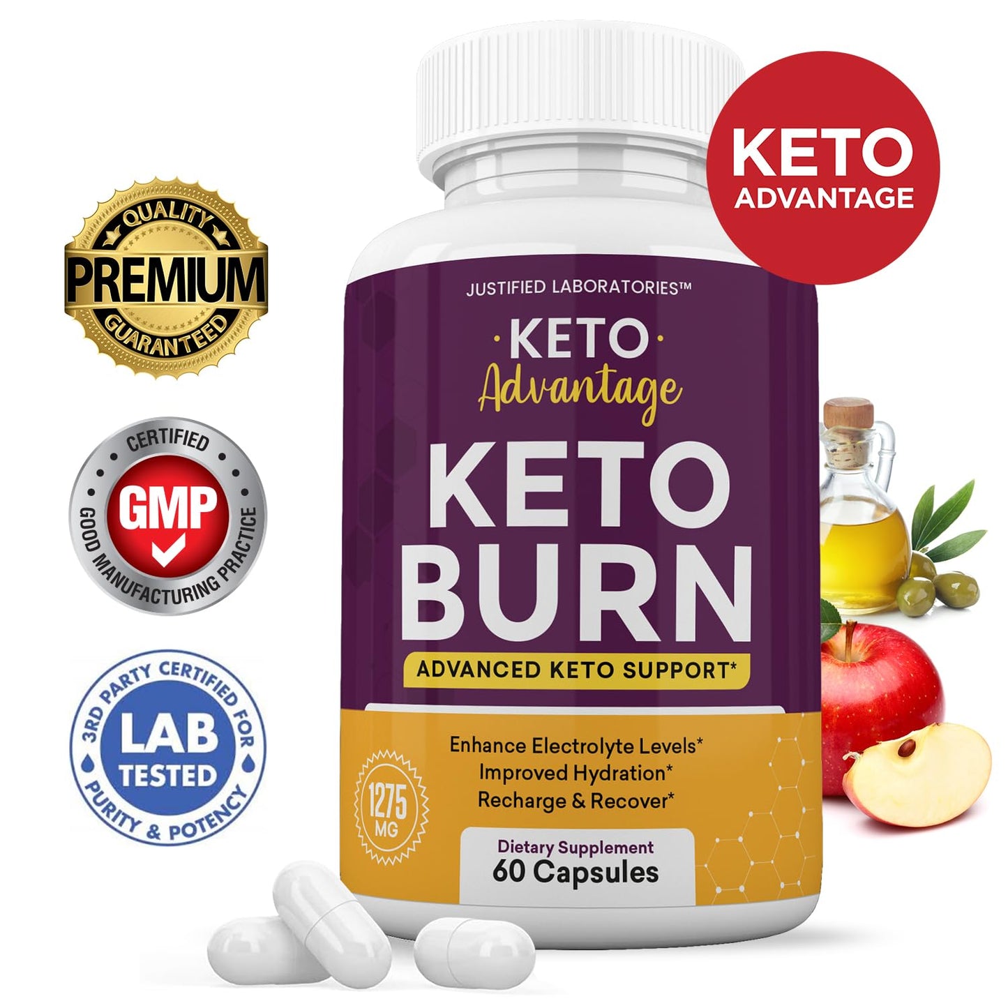 (2 Pack) Keto Advantage Keto Burn Pills 1275MG New & Improved Formula Contains Apple Justified LaboratoriesBuy Supplements Australia