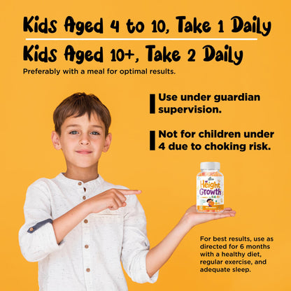 Juneno Height Growth Vitamins Supplement Gummies - Grow Taller for Teens Kids Boys Girls - Natural Height Increaser Maximizer Multivitamin JunenoBuy Supplements Australia