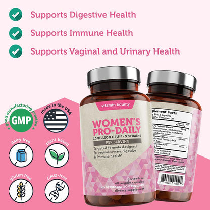 Vitamin Bounty Women's Pro Daily - Vaginal Probiotic & Prebiotic & pH Balance, Probiotics Vitamin BountyBuy Supplements Australia