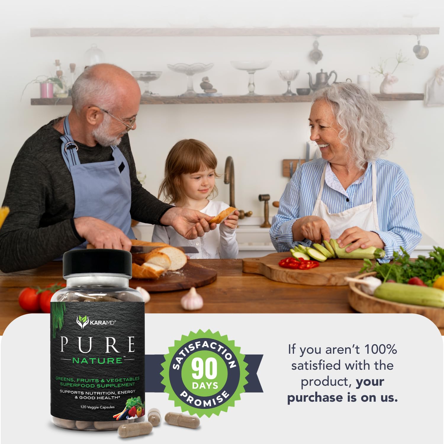 KaraMD Pure Nature | Greens, Fruit and Veggies Supplement | Vitamins, Fiber & Antioxidants | 20 Fruits and Vegetables Supplements for Energy & Digestion | Gluten Free & Vegan Friendly (30 Servings) KaraMDBuy Supplements Australia