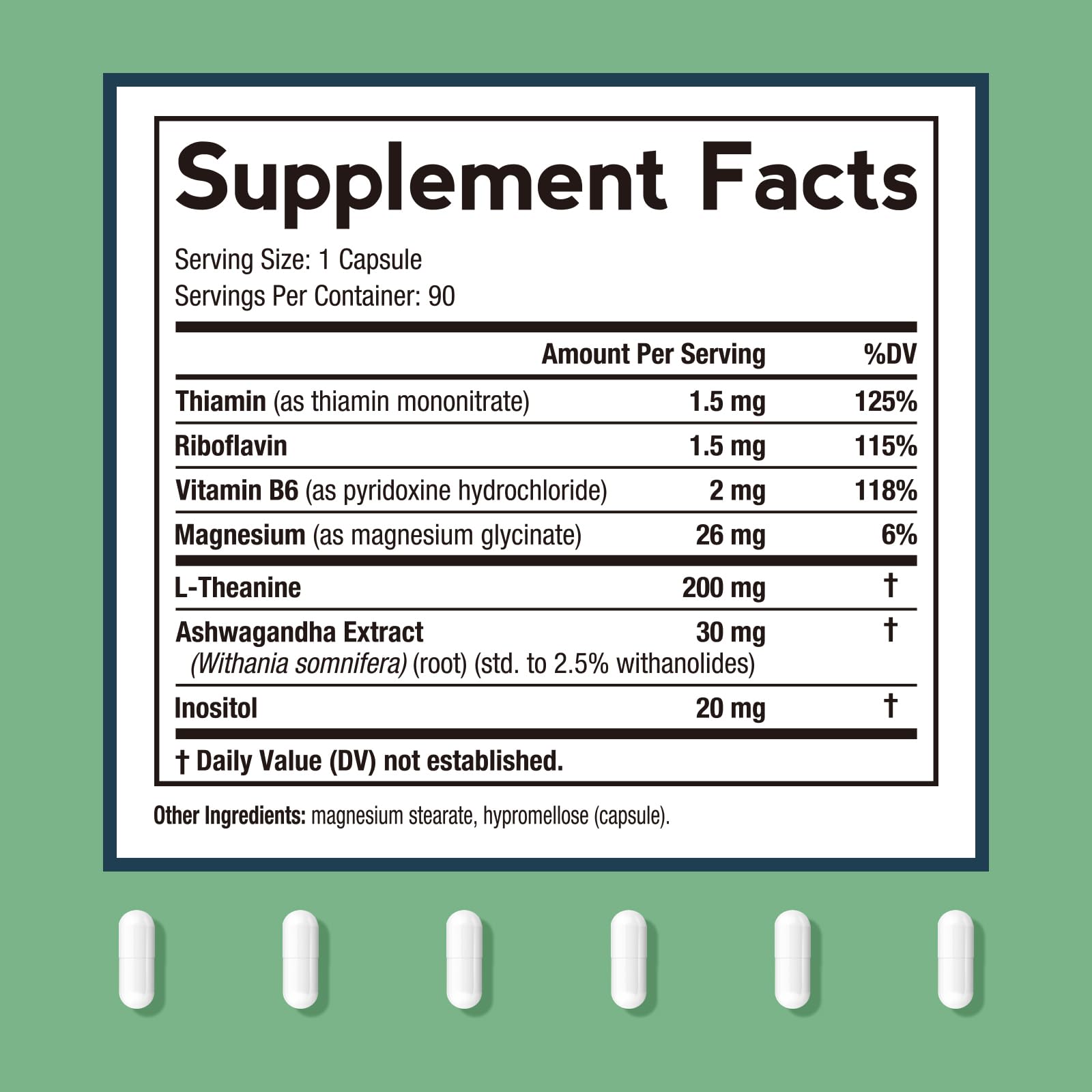 Doctor's Recipes L-Theanine 200 mg, Magnesium Glycinate, Ashwagandha, Inositol, Vitamin B6 B1 B2, Calm Relaxation Mood Cortisol Manager Nerve Focus Sleep Aid Quality No Drowsiness, Vegan, 90 Capsules Doctor's RecipesBuy Supplements Australia