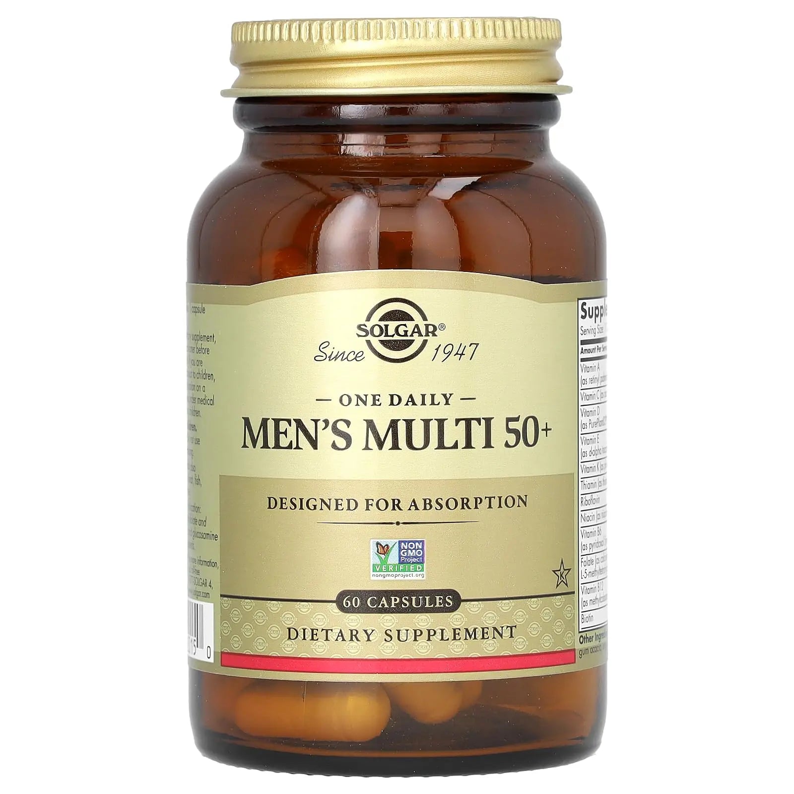 Solgar One Daily Men's Multi 50+ Whole Body Support for Men 50 and Older Highly Absorbable Delayed Release Heart, Energy SolgarBuy Supplements Australia