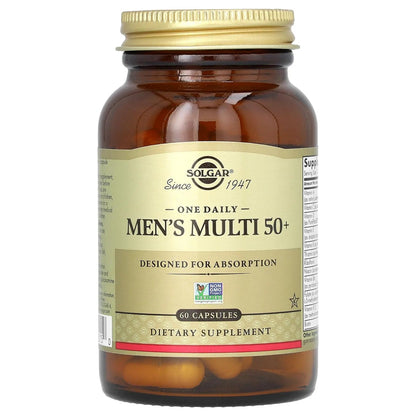 Solgar One Daily Men's Multi 50+ Whole Body Support for Men 50 and Older Highly Absorbable Delayed Release Heart, Energy SolgarBuy Supplements Australia