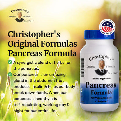 Christopher's Original Formulas Pancreas Formula - Pancreas Cleanse Detox & Repair - Probiotics for Digestive Health Christopher's Original FormulasBuy Supplements Australia