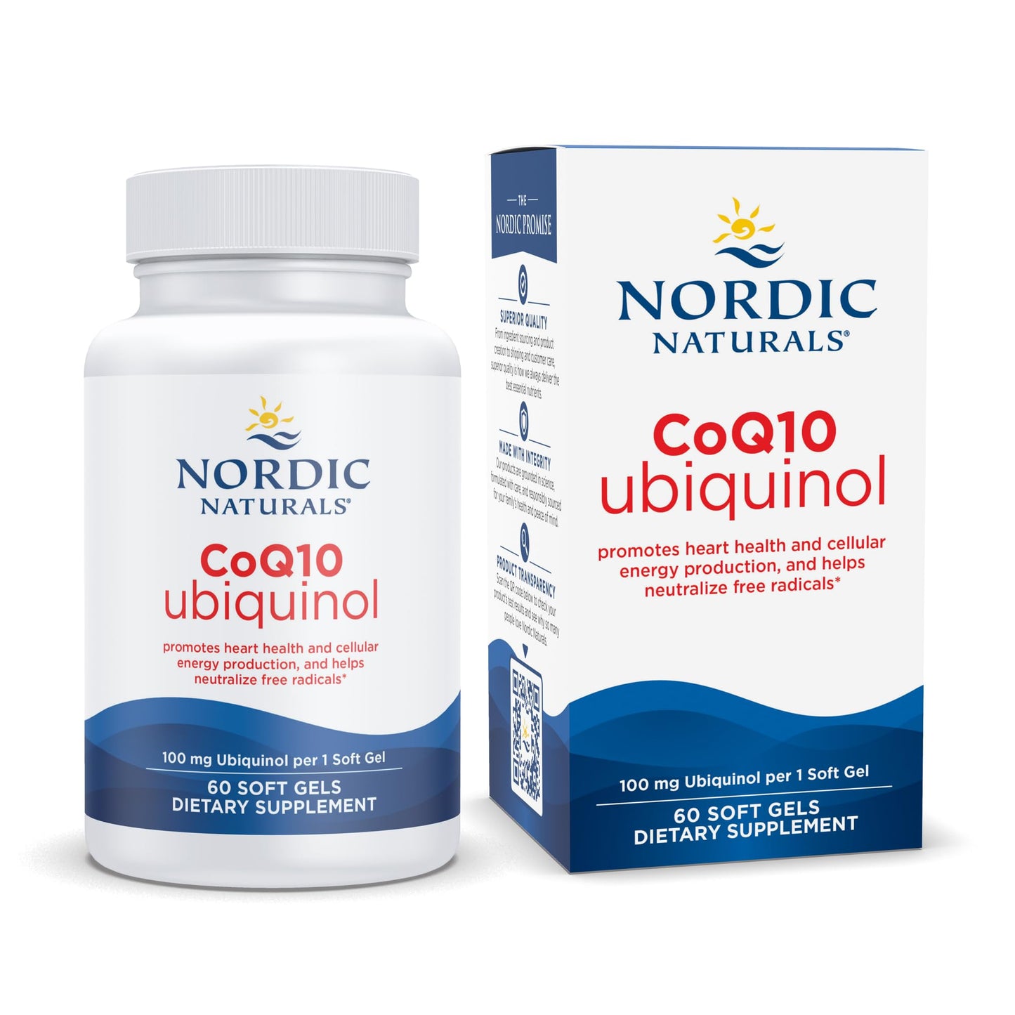 Nordic Naturals Nordic CoQ10 Ubiquinol - 60 Mini Soft Gels - 100 mg Coenzyme Q10 (CoQ10) Ubiquinol - Heart & Brain Health, Cellular Energy Production, Antioxidant Support - Non-GMO - 60 Servings Nordic NaturalsBuy Supplements Australia