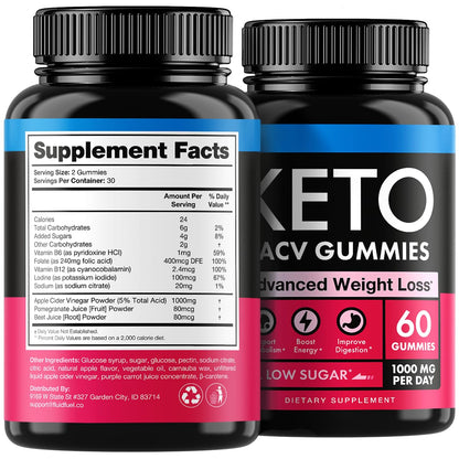 Keto Apple Cider Vinegar Gummies 1000mg - Well-Digested ACV Keto Gummies for Weight Loss BeilancyBuy Supplements Australia