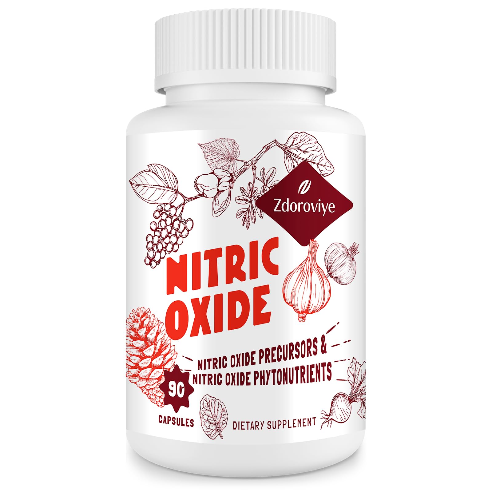 Zdoroviye Nitric Oxide Supplement for Men, 90 Capsules (2 Pack) ZdoroviyeBuy Supplements Australia