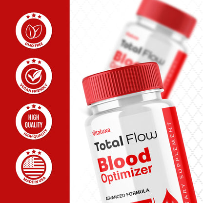 (2 Pack) Total Flow Blood Balance, TotalFlow Blood Support Capsules Supplement Advanced Formula All Natural Optimizer Maximum Strength Daily Health Wellness, TotalFlo Premium Blend Pills (120 Ct) VitaluxaBuy Supplements Australia