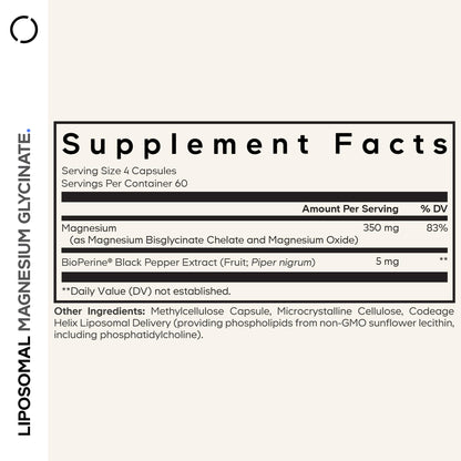 Codeage Liposomal Magnesium Glycinate Supplement, 2-Month Supply, Bisglycinate Magnesium Chelate, Chelated Magnesium Mineral Pills, BioPerine Black Pepper Vitamins Capsules, Non-GMO Vegan, 240 ct CodeageBuy Supplements Australia