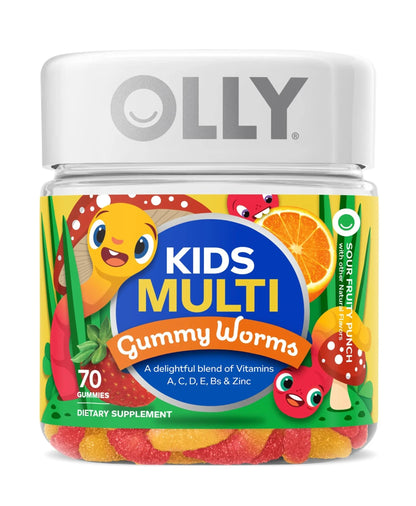 OLLY Hair Gummy 60ct & Kids Multivitamin Gummy Worms 70ct Supplement Bundles OLLYBuy Supplements Australia