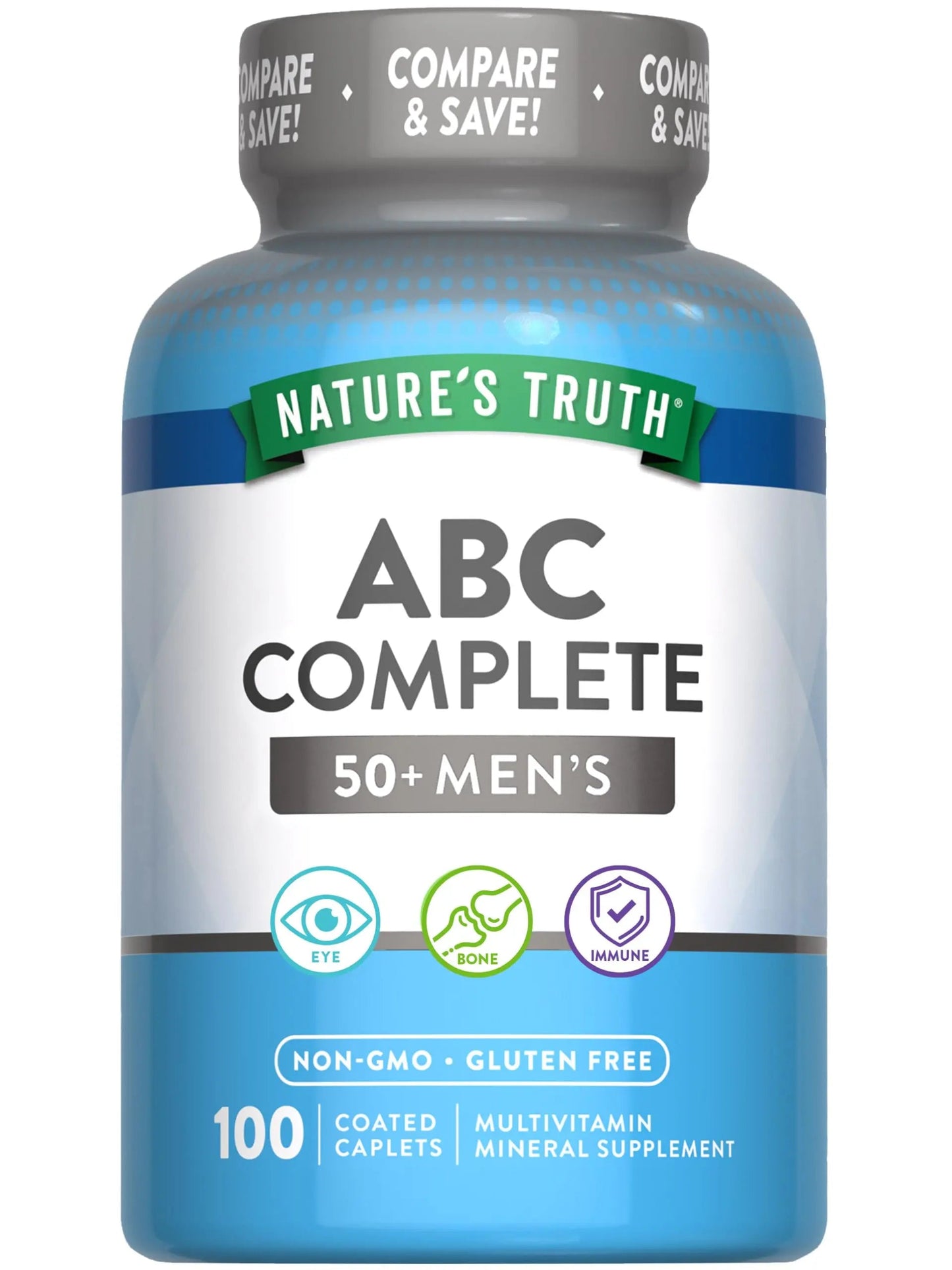 Nature's Truth Men's 50+ Multivitamin | with Vitamins A, C, E, B6 & B12 | 100 Count | Non-GMO & Gluten Free Nature's TruthBuy Supplements Australia