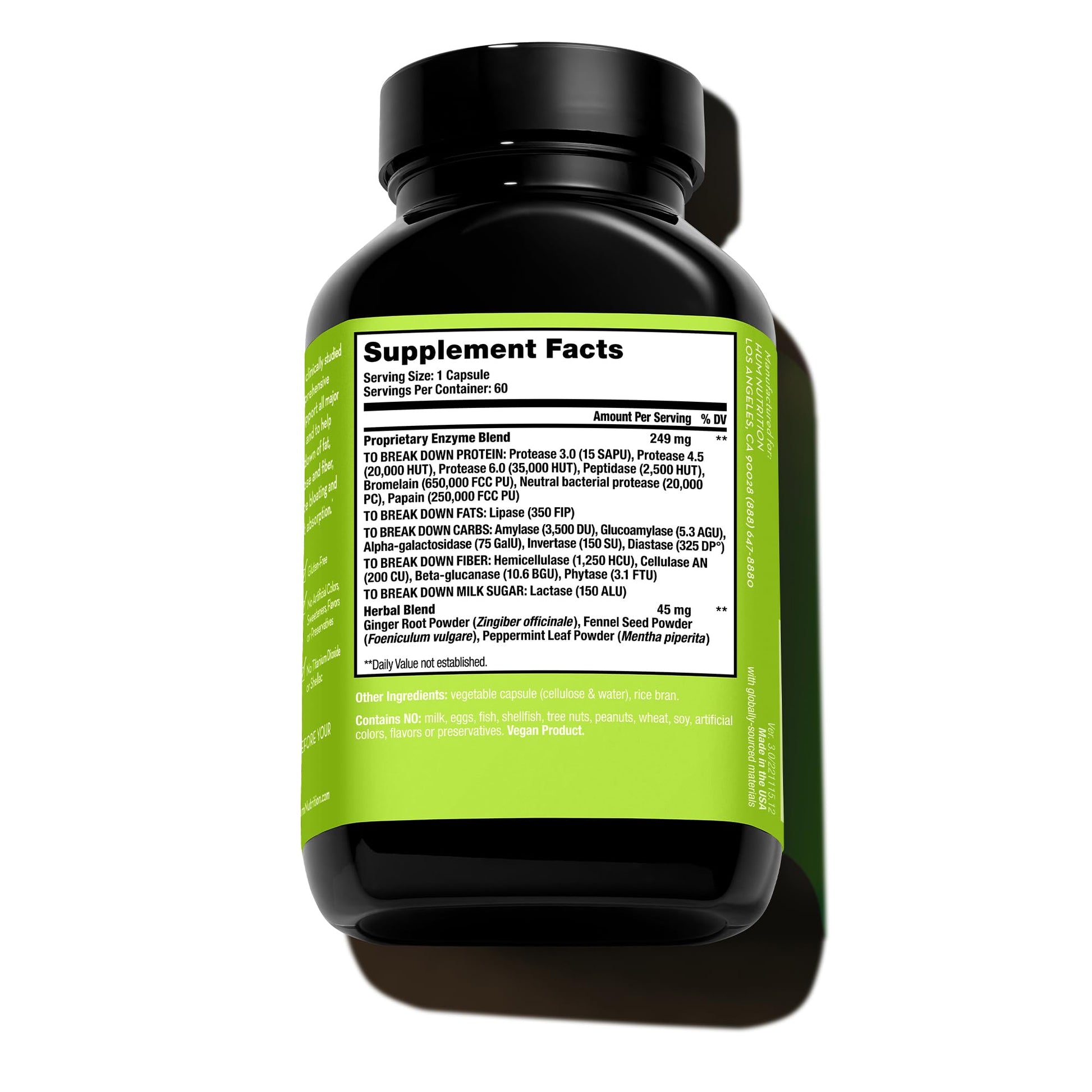 HUM Flatter Me Supplement for Daily Bloating - 18 Full Spectrum Digestive HUMBuy Supplements Australia