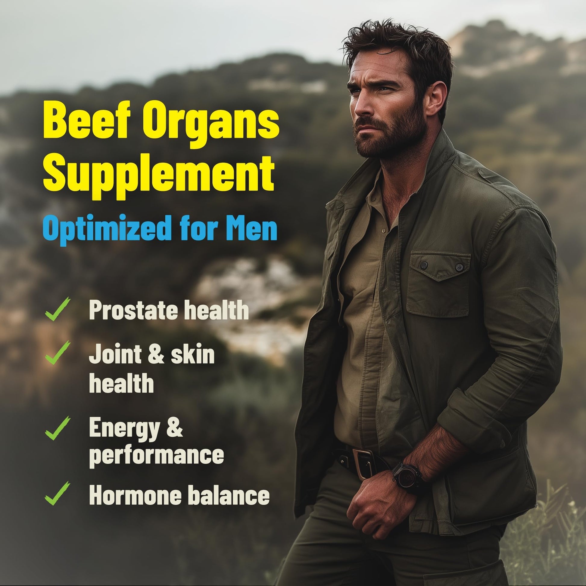 Grass Fed Beef Organ Supplement for Men - Male Optimization Pills - 6 Vital Beef Organs to Drive Prostate Health & Peak Performance, Made in USA, 90 Capsules (2 Pack) PRIMAL FURYBuy Supplements Australia