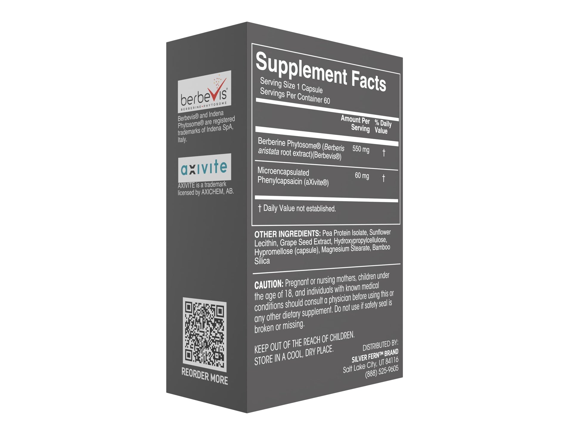 Silver Fern Brand Metabolism Supplement + Berberine Phytosome & aXivite – Supports Function & Wellness – 60 Capsules Silver FernBuy Supplements Australia