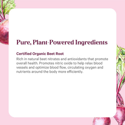 PURE SYNERGY Organic Beet Juice Powder | Pre-Workout Supplement | Organic Beet Root Juice Powder | for Healthy Circulation, Exercise, and Detoxification (6.4 oz.) PURE SYNERGYBuy Supplements Australia