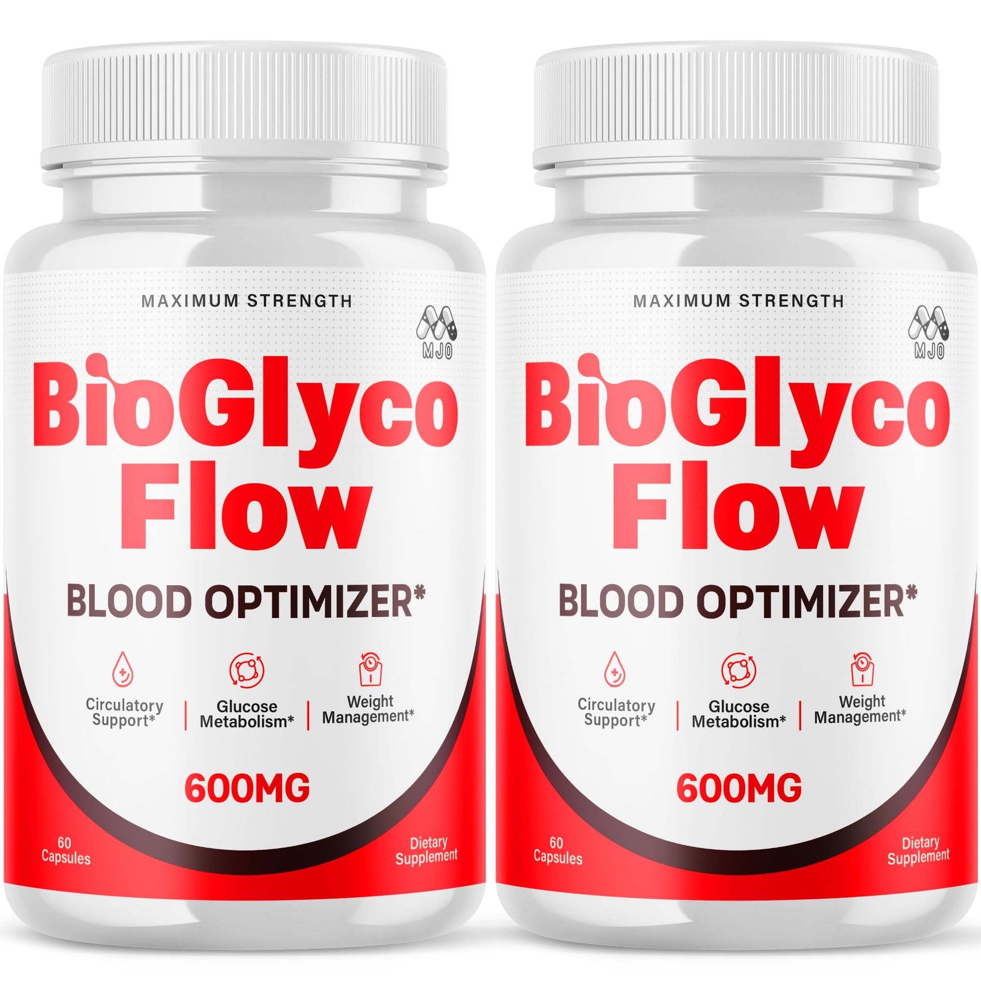 (2 Pack) BioGlyco Flow Blood Optimizer Capsules, Official BioGlyco Flow Pills with All Natural Ingredients, Advanced Health and Wellness Supplement with Maximum Strength Multivitamins (120 Capsules) MJOBuy Supplements Australia