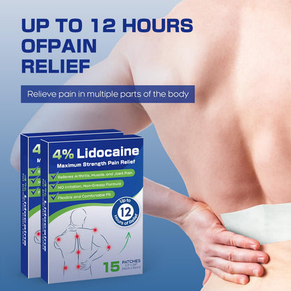 Uposiut 4% Lidocaine Pain Relief Patches 30 Count – Maximum Strength, 12 Hour Long Lasting, Flexible & Low Odor, for Back, Neck, Knee & Shoulder - 002AB UposiutBuy Supplements Australia