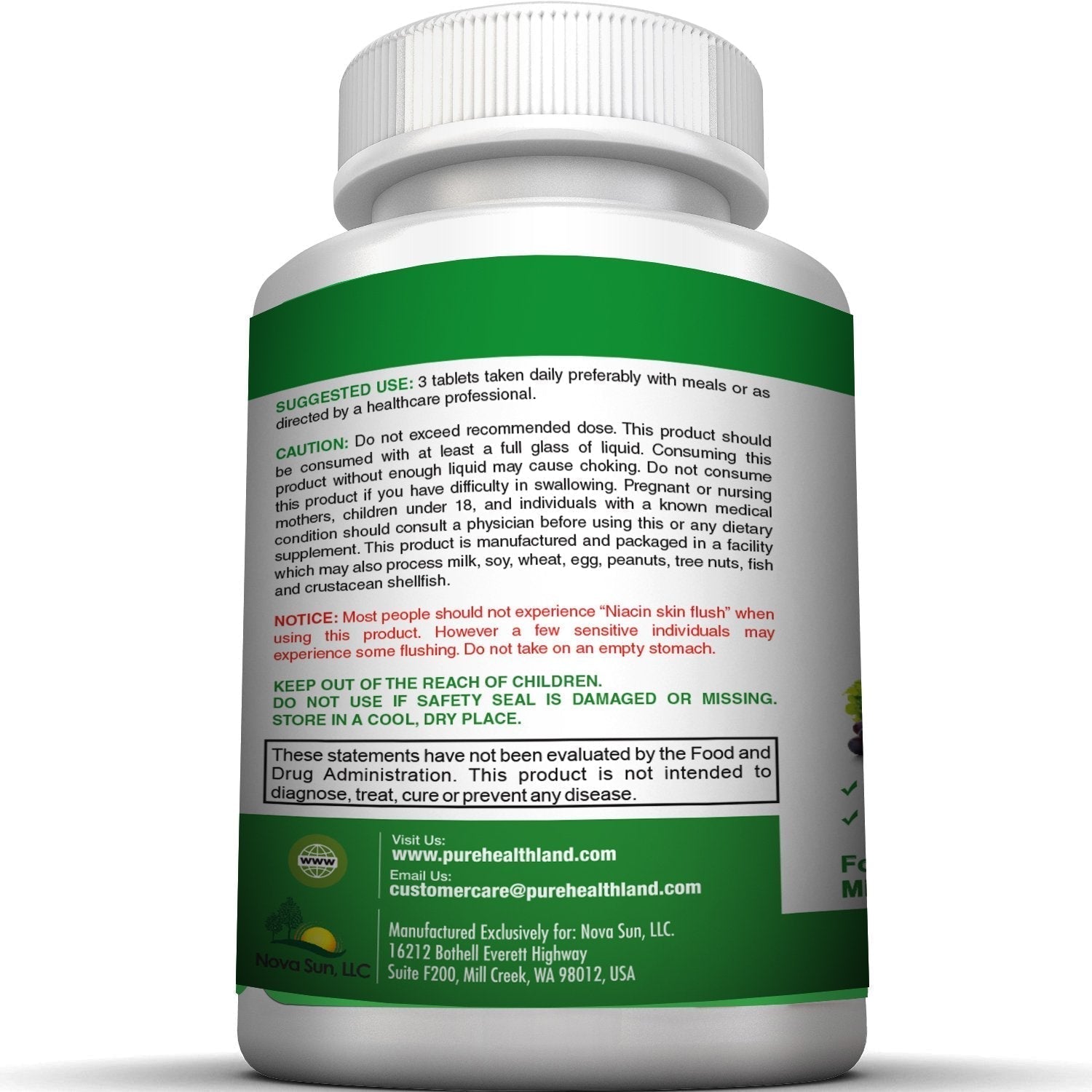 Pure Heathland Non-GMO Super Daily Multivitamin for Adults – 42 Natural Fruits & Vegetables Blend with 21 Essential Vitamins & Minerals – Vegan Coating Tablets, 90 Count, Made in USA Pure HealthlandBuy Supplements Australia