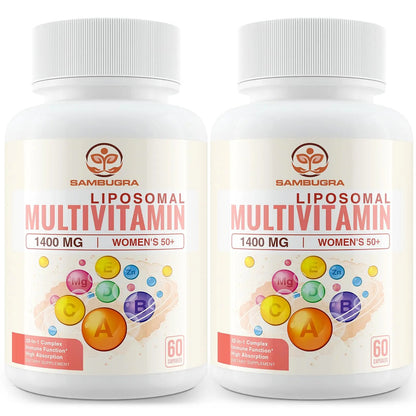 Sambugra Liposomal Multivitamin for Women 50+ - Women Daily Multivitamin with 32 Ingredients, CoQ10, Vitamins C, B, D, E Sambugra