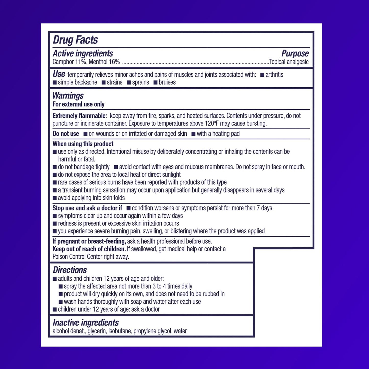 Icy Hot Advanced PRO Pain Relief Dry Spray, Fast-Acting and Quick-Drying Formula, Max Strength Pain Relief with Menthol 16% and Camphor 11% for Backaches, Joints, Muscle Strains and Arthritis, 4 oz Icy HotBuy Supplements Australia