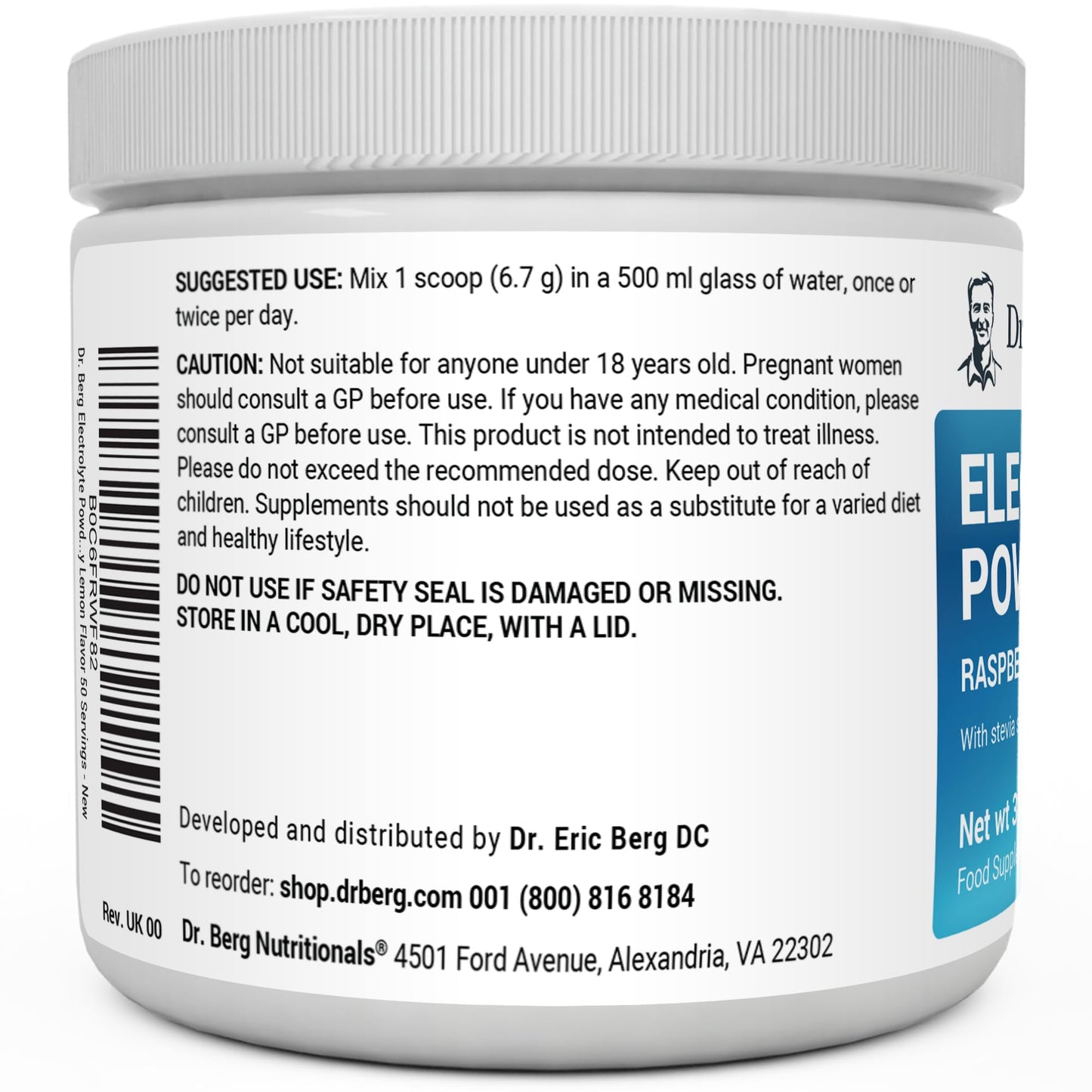 Dr. Berg Electrolyte Powder - Electrolyte Drink Supplements with 1000mg Potassium Dr. Berg NutritionalsBuy Supplements Australia