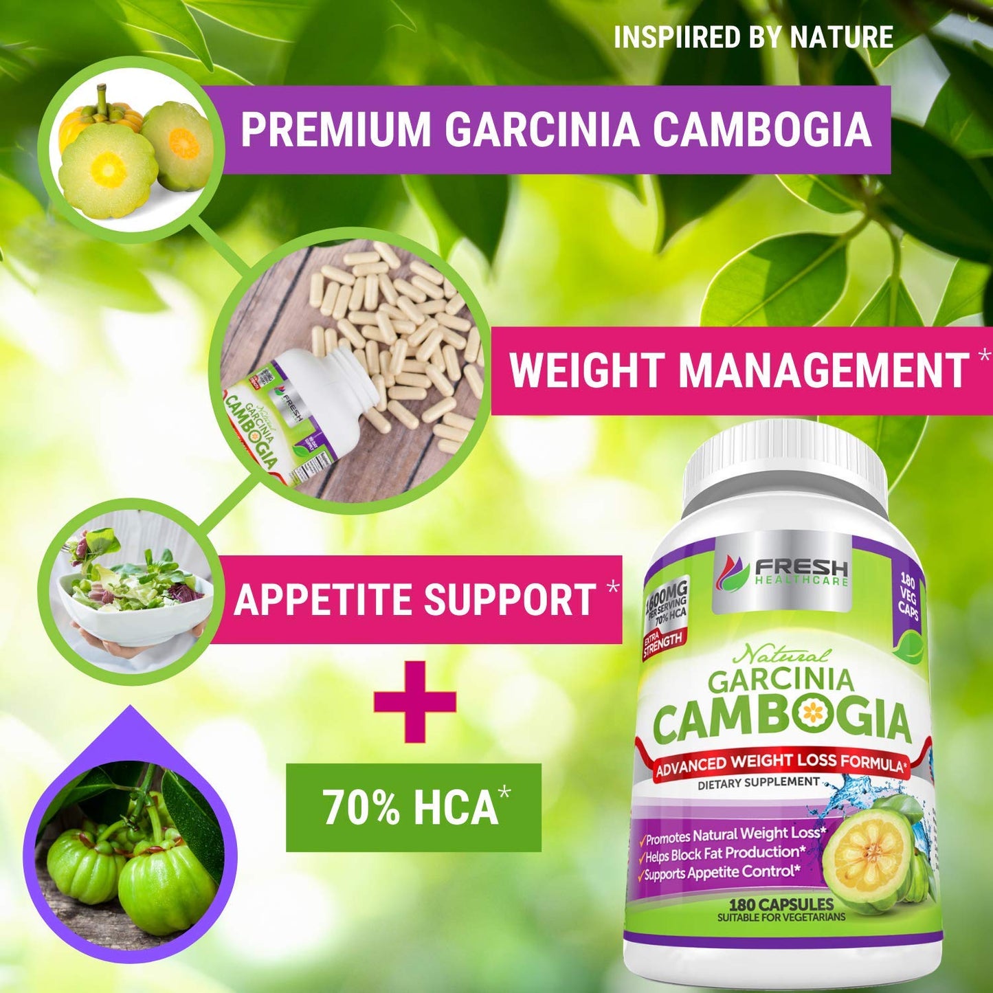Fresh Healthcare 100% Pure Garcinia Cambogia Extract - All Natural Appetite Suppressant FRESH HEALTHCAREBuy Supplements Australia