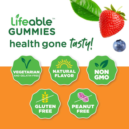 Lifeable Turmeric Curcumin Kids + Multivitamin Kids, Gummies Bundle - Great Tasting, Vitamin Supplement Lifeable