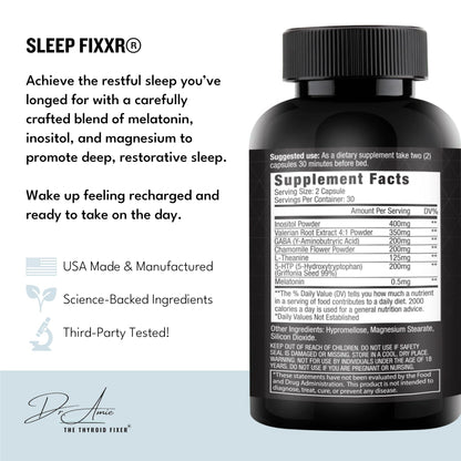Fixxr Sleep Support by Dr. Amie | with Melatonin, Inositol, and Magnesium | 30 Day Supply, 60 Capsules FixxrBuy Supplements Australia