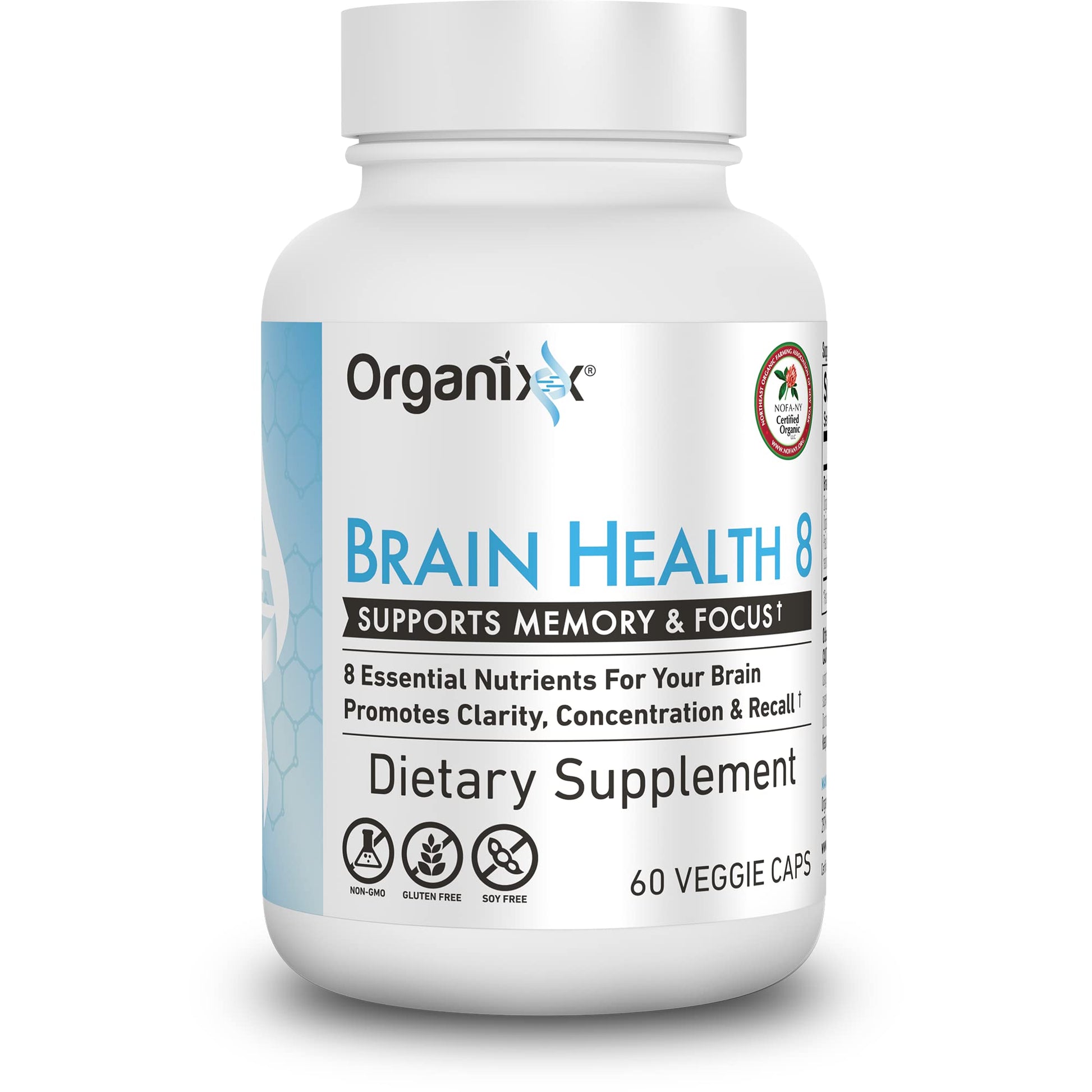 Organixx Ageless Brain Powerful Brain Health Supplement to Support Brain Function, Clarity, Focus, Re-Energize Brain Cells, Helps Promote a Balanced Mood, Gluten Free, Non GMO, 60 Vegetarian Capsules OrganixxBuy Supplements Australia