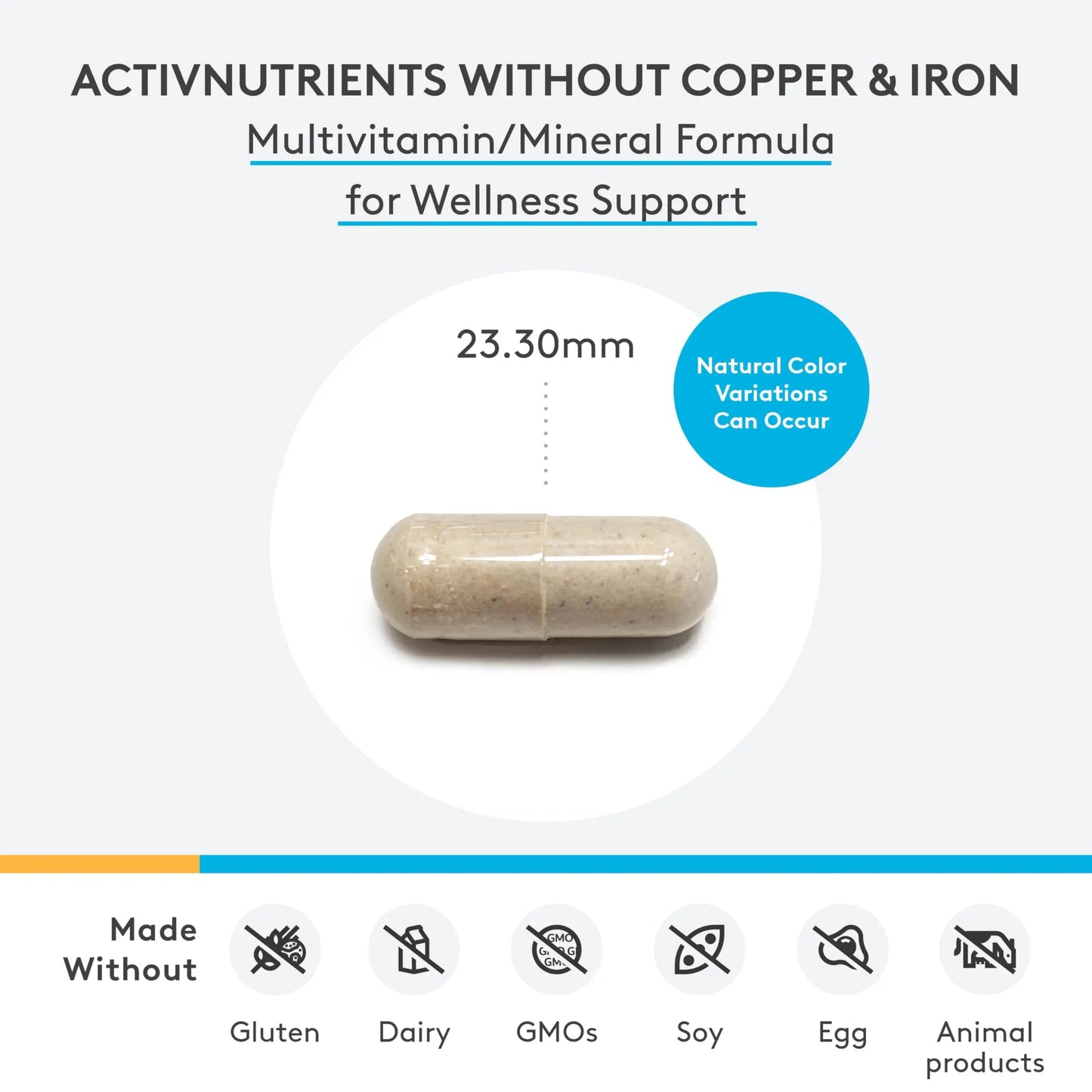 XYMOGEN ActivNutrients Without Copper & Iron - Multimineral Multivitamin for Men + Women with Folate, B12, Zinc and Vitamin C XYMOGENBuy Supplements Australia