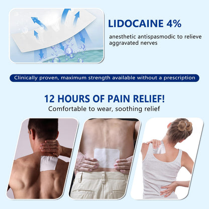 KIbabyDI Professional Lidocaine Pain Relief Patches - 20 Count | 4% Medicated Gel Patches for Targeted Joint & Muscle Comfort | Long-Lasting 12-Hour Relief, Ultra-Flexible Design -lb263 KIbabyDIBuy Supplements Australia