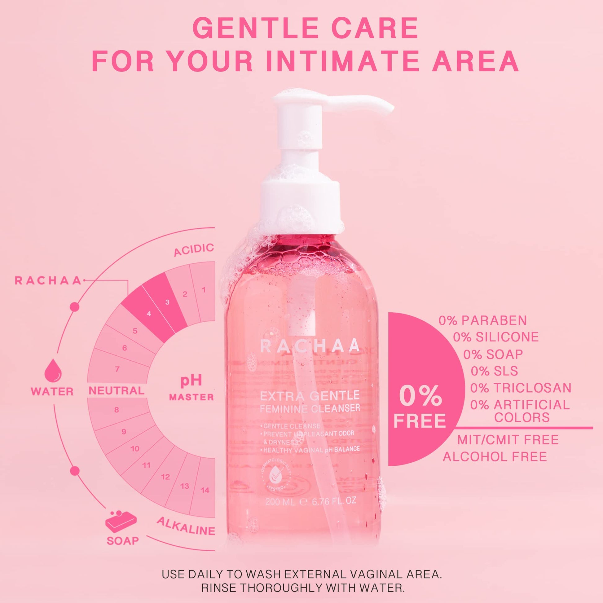 RACHAA Feminine Wash for Women, Lightening and Moisturizing, pH Balance Intimate Wash RACHAABuy Supplements Australia