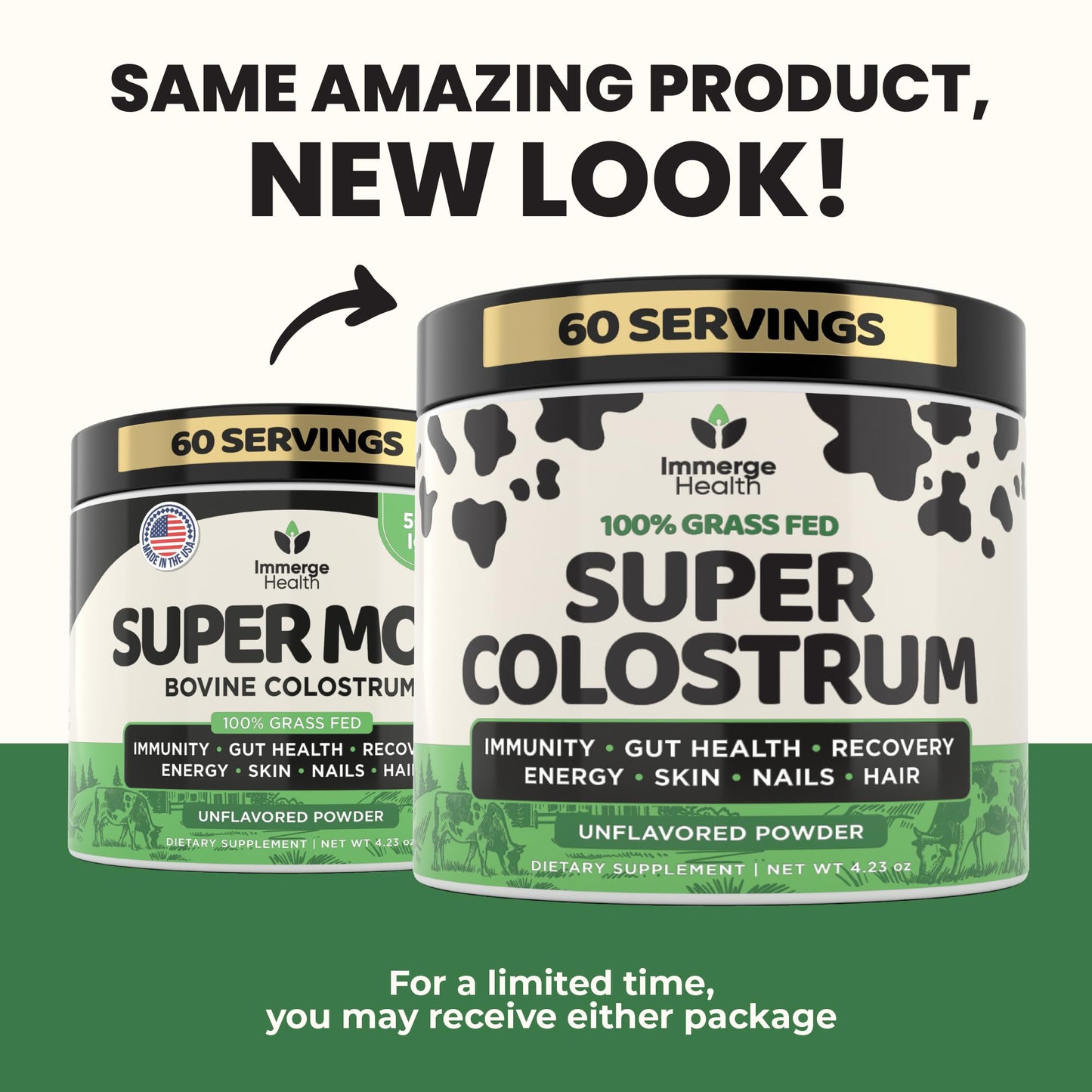 Immerge Health Super Colostrum Powder (60 Servings) – Premium Bovine Colostrum Supplement for Gut Health, Bloating & Immune Support – High IgG, 100% Grass Fed First Milking, Unflavored, Made in USA ImmergeHealth.comBuy Supplements Australia