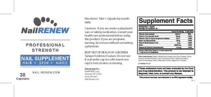 NailRENEW Daily Nail Supplement - Professional Strength Biotin/Vitamin Blend, 30 Capsules NailRENEWBuy Supplements Australia