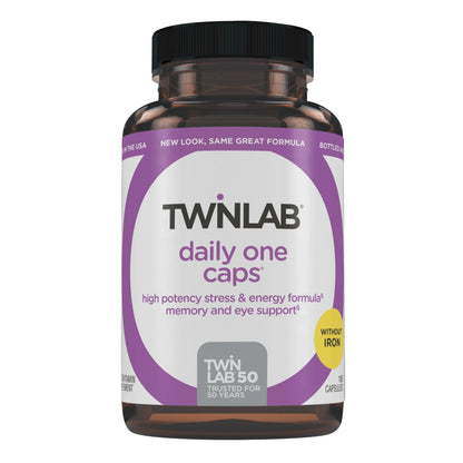Twinlab Daily One Caps Without Iron - Nutritional Supplement with Zinc, B Vitamins, Magnesium, and More - 180 Capsules Twinlab