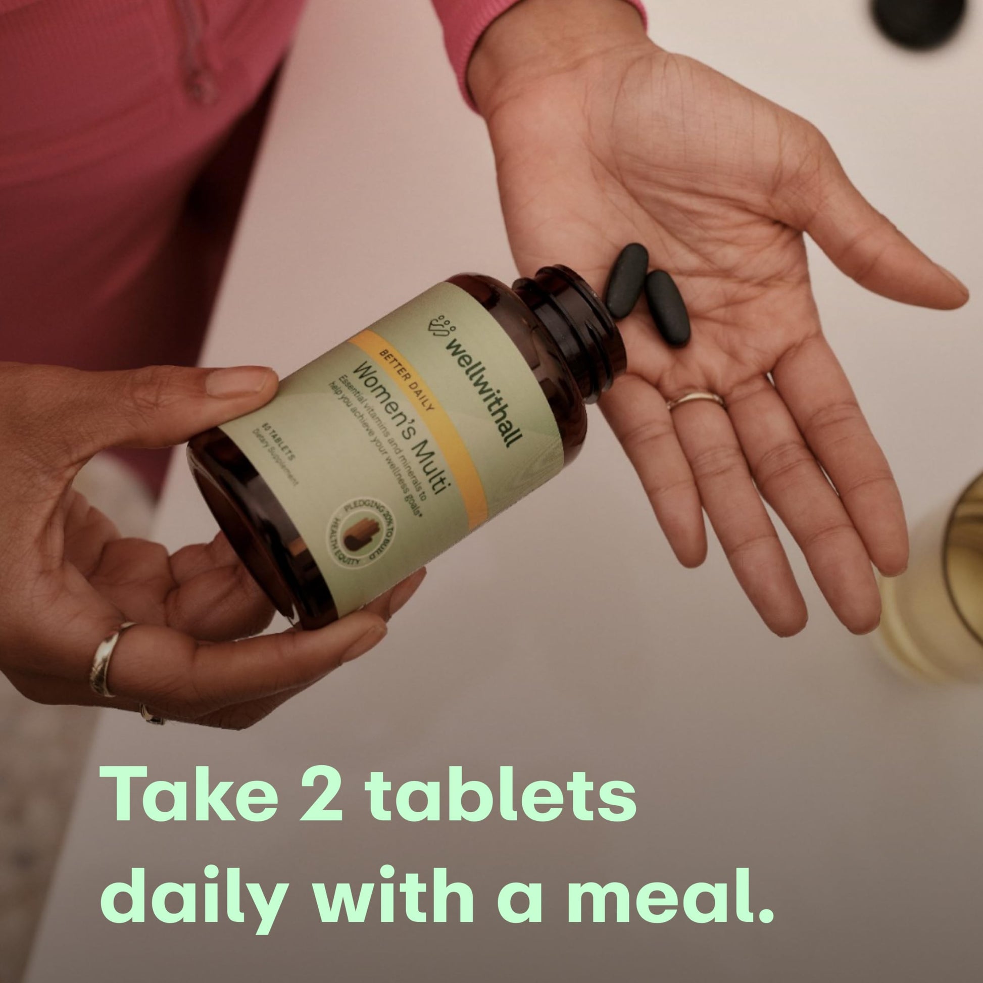 WellWithAll Women’s Multivitamin | Daily Supplement with Essential Vitamins, Minerals & Iron | Supports Immunity, Heart Health, Bone Health, Energy & Mood | Major Allergen - Free | 60 Tablets WellWithAllBuy Supplements Australia