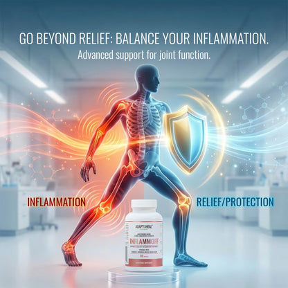 ADAPTOHEAL Inflammoff - Adaptogenic Supplement Designed to Support Joint, Muscle and Tissue Inflammation Naturally, 8 Highly Concentrated extracts with Turmeric and Rhodiola rosea (90 Capsules) ADAPTOHEALBuy Supplements Australia