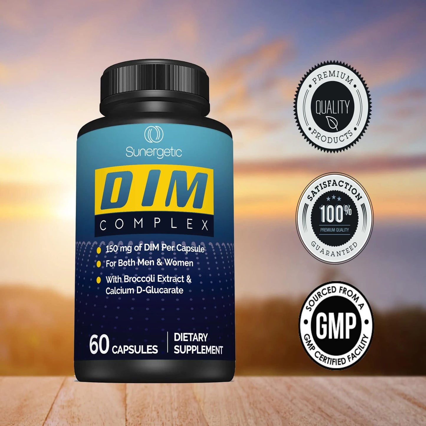 Premium DIM Supplement–Includes 150mg DIM (diindolylmethane), Broccoli, Calcium D SunergeticBuy Supplements Australia