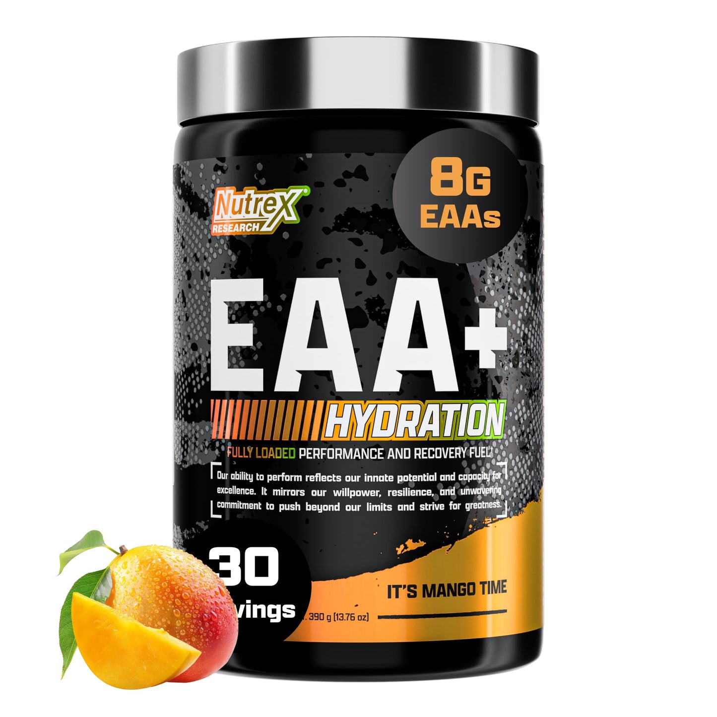 Nutrex Research EAA Hydration | EAAs + BCAA Powder | Muscle Recovery, Strength, Muscle Building, Endurance | 8G Essential Amino Acids + Electrolytes | 30 Servings It's Mango Time Nutrex ResearchBuy Supplements Australia