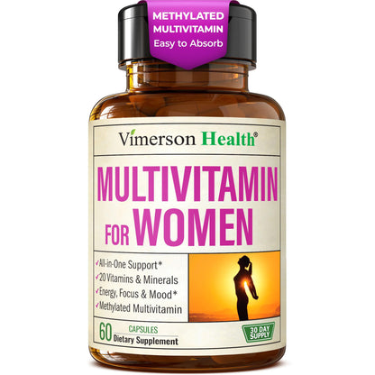 Multivitamin for Women – Methylated Womens Multivitamins & Multiminerals Capsules with Vitamin B12, A, D, C, Zinc, Magnesium Vimerson HealthBuy Supplements Australia