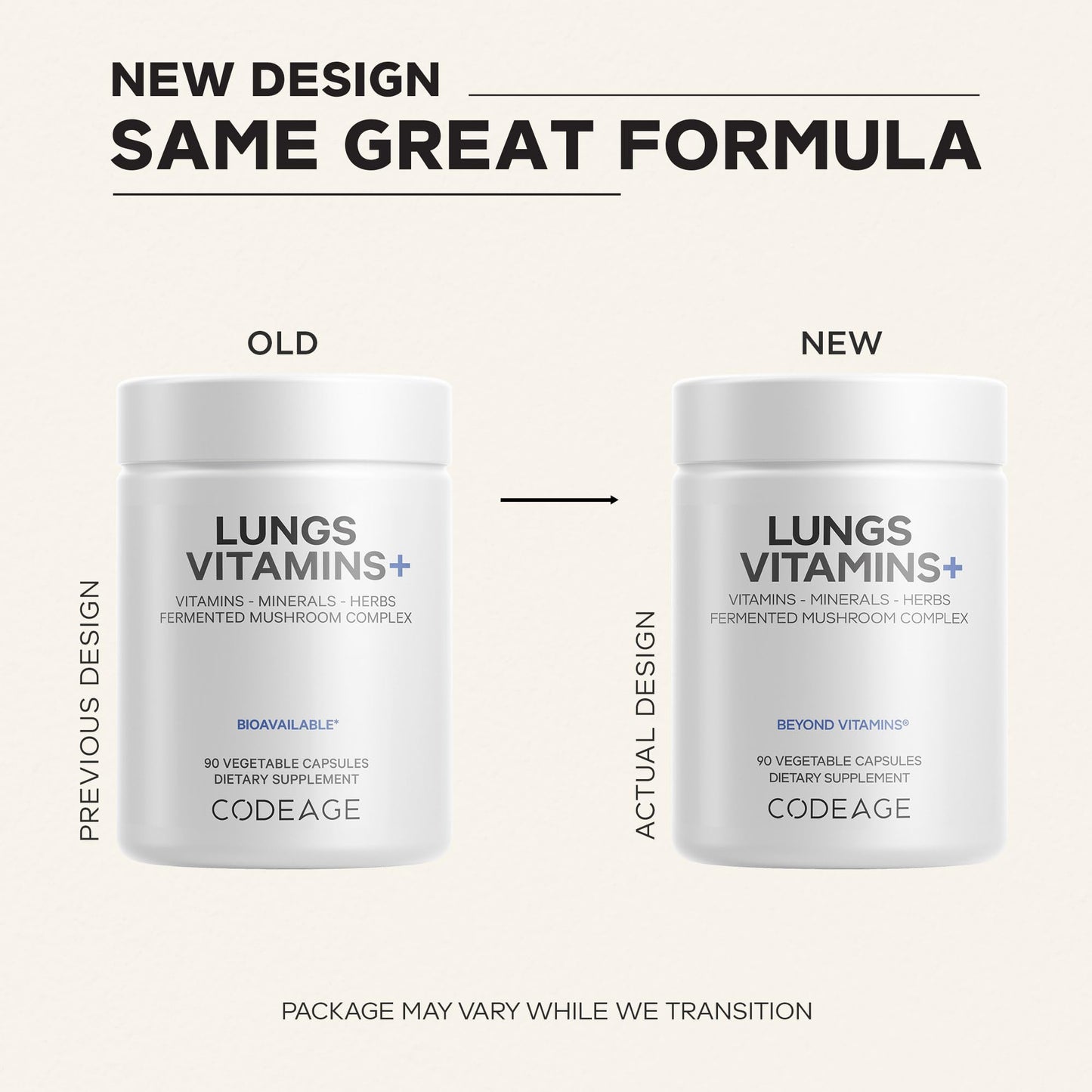 Codeage Lungs Vitamins, A, C, D, E, B6, Milk Thistle Lung Supplement, Zinc & Magnesium, Cordyceps, Reishi, Chaga, Poria, Tylophora, Ginger, Peppermint Leaf Organic Herb Cleanse - Non-GMO - 90 Capsules CodeageBuy Supplements Australia