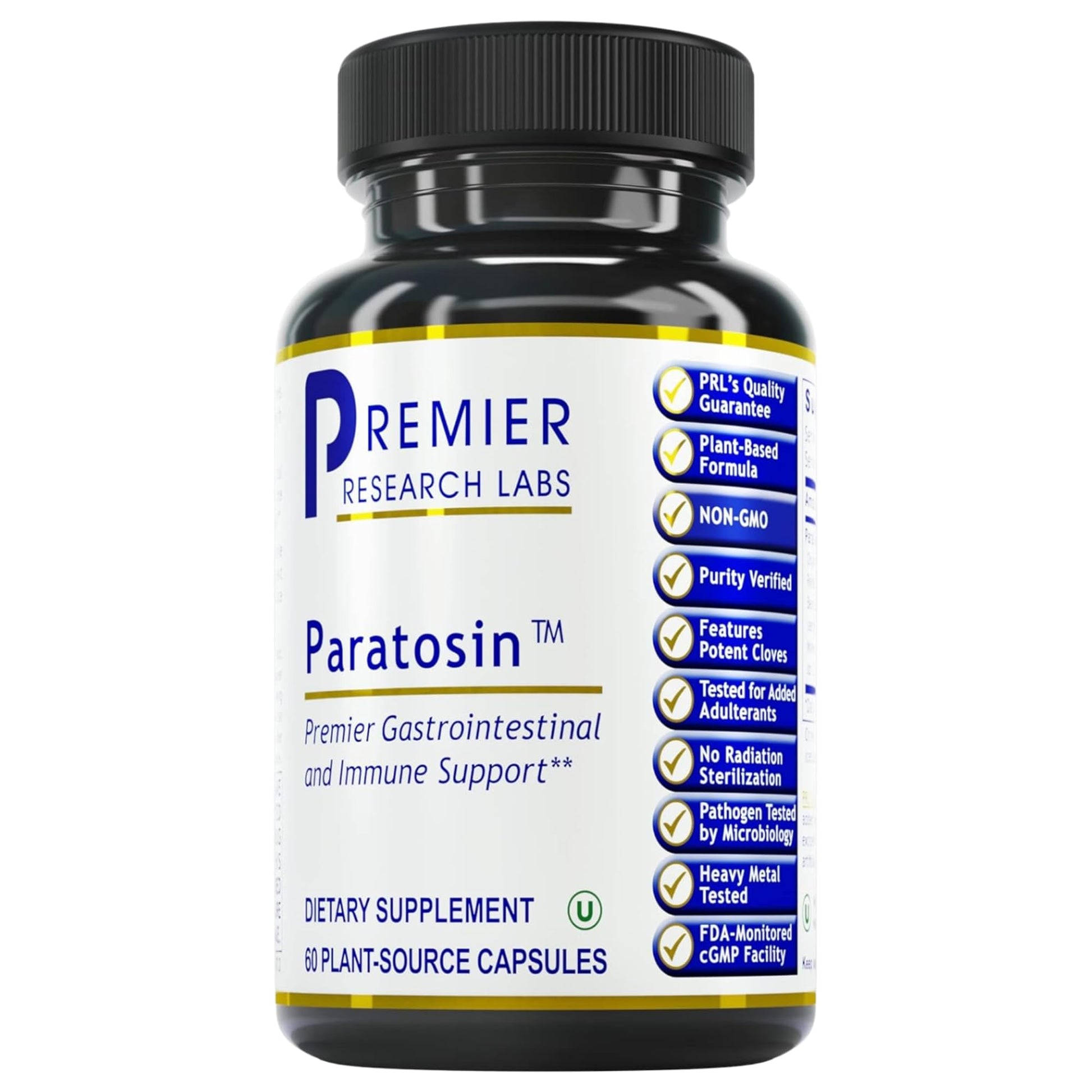 Premier Research Labs Paratosin - Gut Health Supplement, Reishi Mushroom Capsules, Hyssop Capsules, Wild Garlic Supplements, GI Support for Men & Women - 60 Vegetarian Capsules Premier Research LabsBuy Supplements Australia