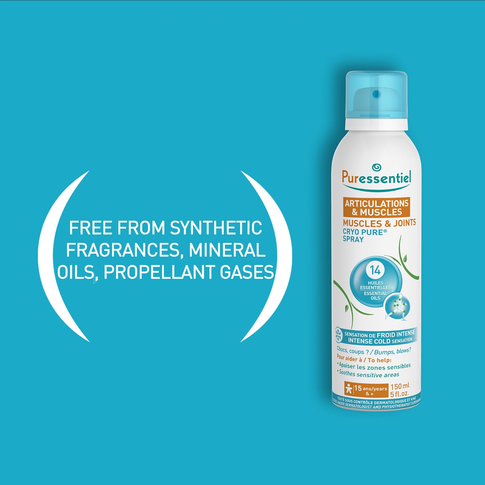 Puressentiel Muscles and Joints Cryo Pure Spray - Natural Menthol and Essential Oils Soothe Muscle Stiffness - Long Lasting Cooling Sensation - 5 oz PuressentielBuy Supplements Australia