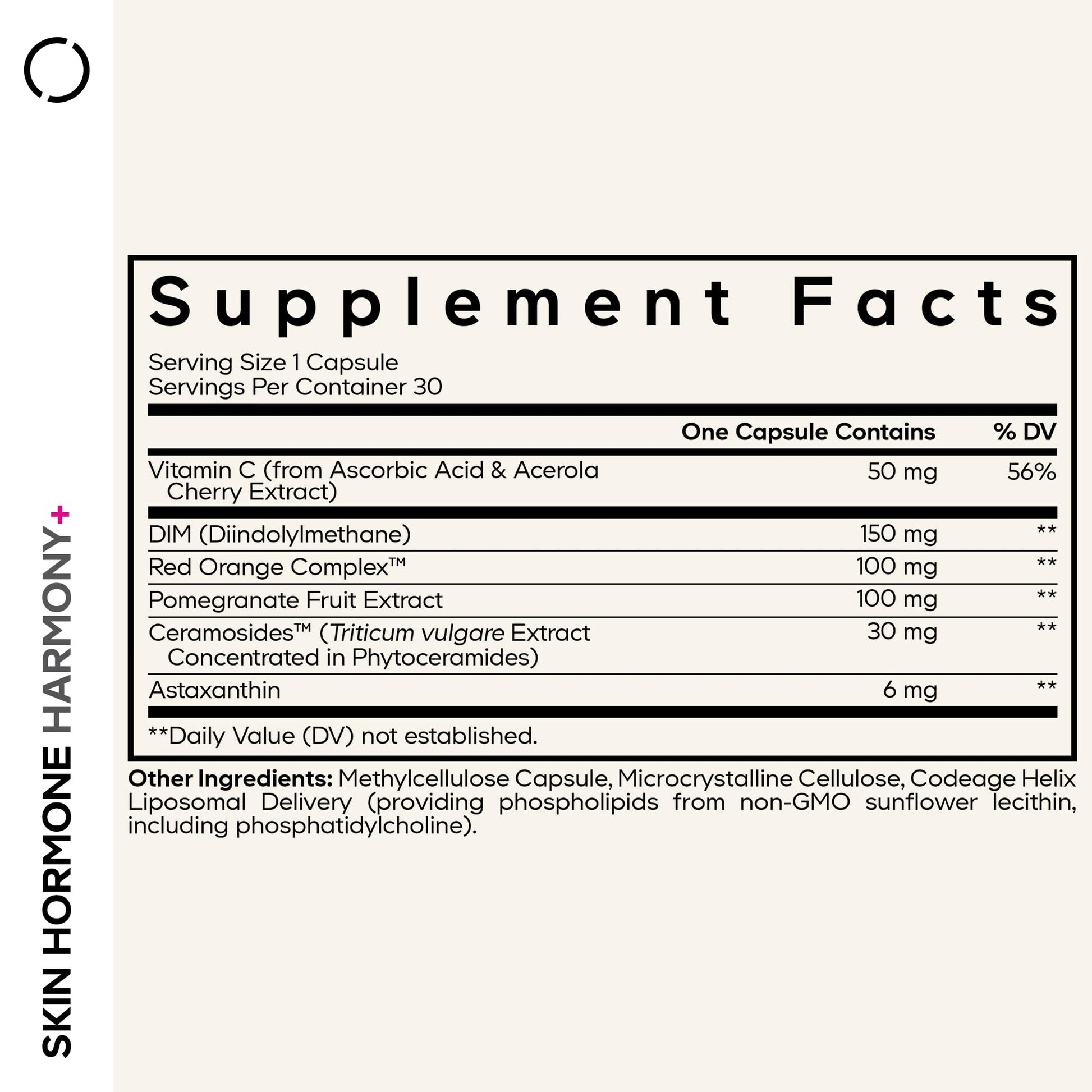 Codeage Skin Hormone Harmony+ Supplement – Skin Hair Support with Ceramosides, Red Orange Complex, Diindolylmethane, Astaxanthin, Vitamin C Ascorbic Acid, Liposomal Delivery – Non-GMO – 30 Capsules CodeageBuy Supplements Australia