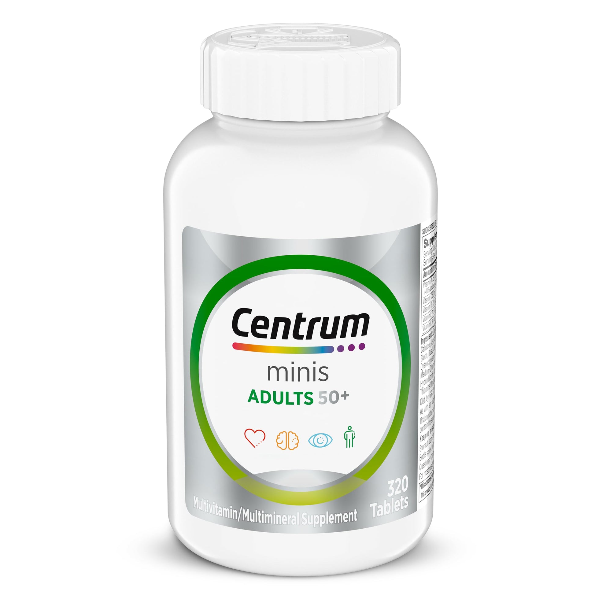 Centrum Minis Silver Multivitamin for Adults 50 Plus, Multimineral Supplement, Vitamin D3, B-Vitamins, Gluten Free, Non-GMO Ingredients CentrumBuy Supplements Australia