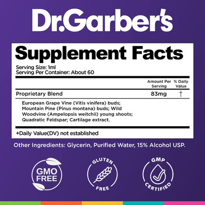 Dr. Garber's Natural Solutions Joint Health Oral Drops - Gemmotherapy Liquid Supplement for Healthy Joint Support & Function, Joint Repair, and Improved Mobility & Flexibility - 60ml DR.GARBER'SBuy Supplements Australia