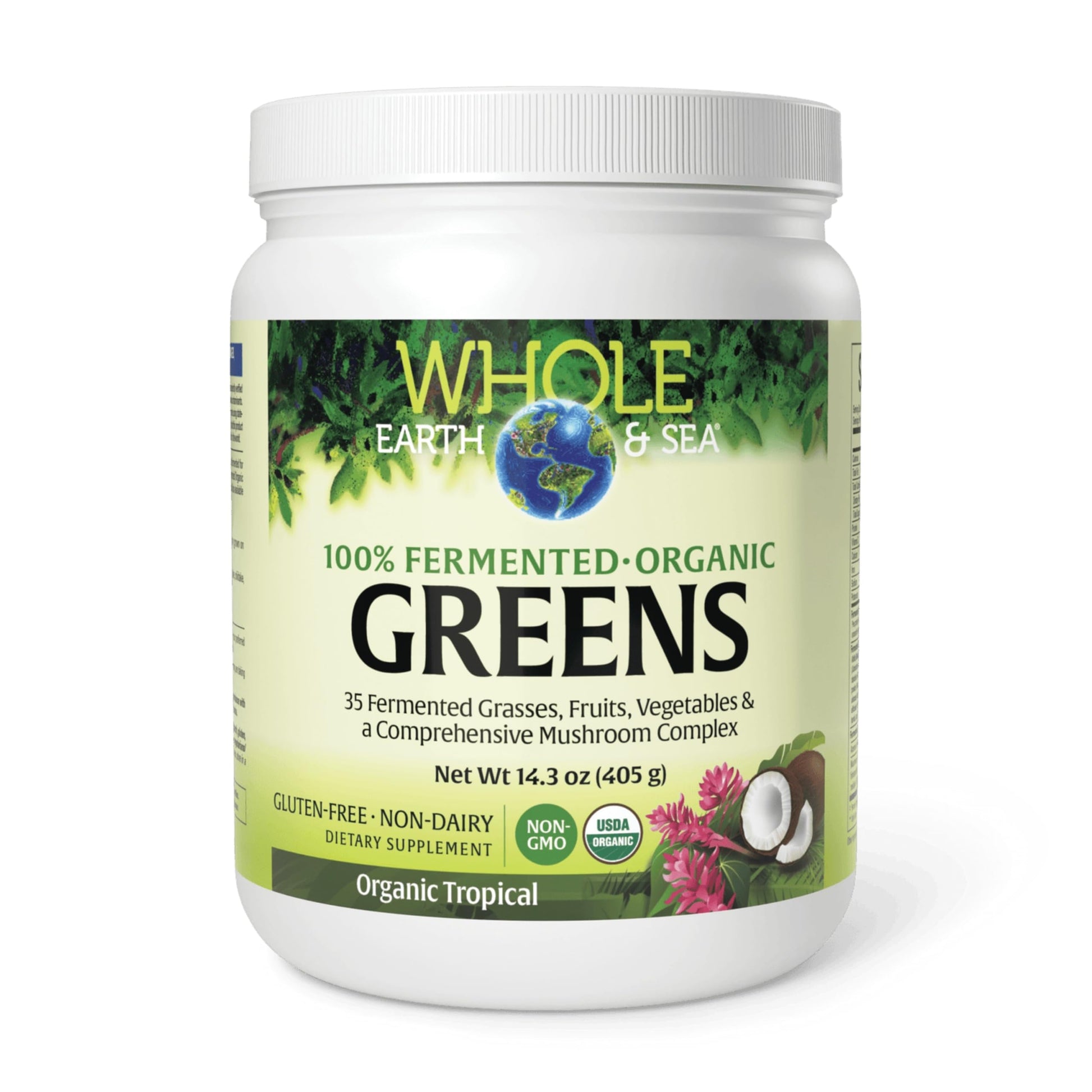 Whole Earth & Sea from Natural Factors, Organic Fermented Greens, Vegan Whole Food Supplement, Tropical, 14.3 Oz Natural FactorsBuy Supplements Australia