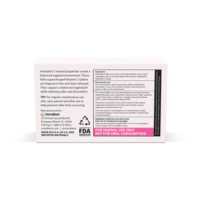 NutraBlast IntimateC Vaginal Odor Suppositories | 250mg Ascorbic Acid | Supports Odor Control NutraBlastBuy Supplements Australia