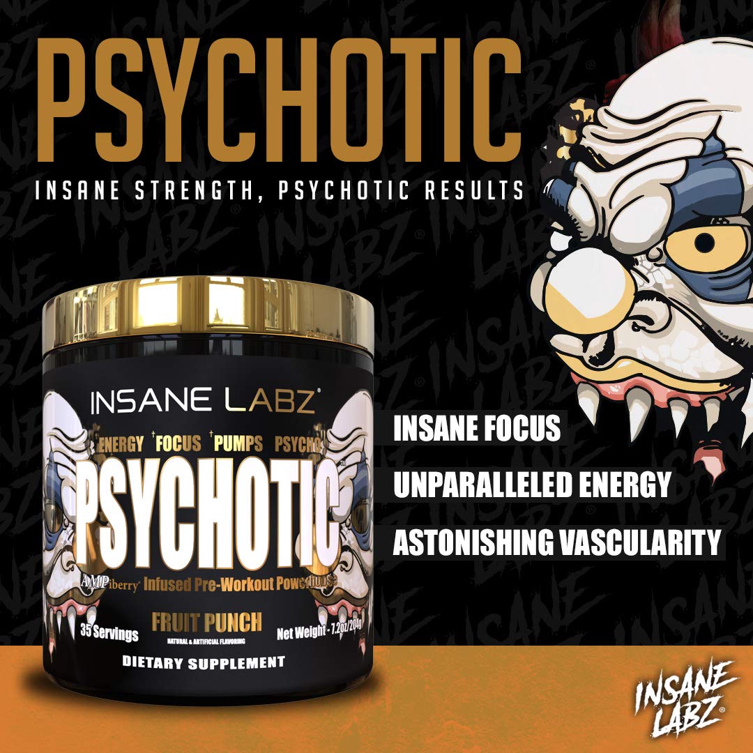 Insane Labz Psychotic Gold and Insane Veinz Gold Pre Workout Nitric Oxide Booster Stack Insane LabzBuy Supplements Australia