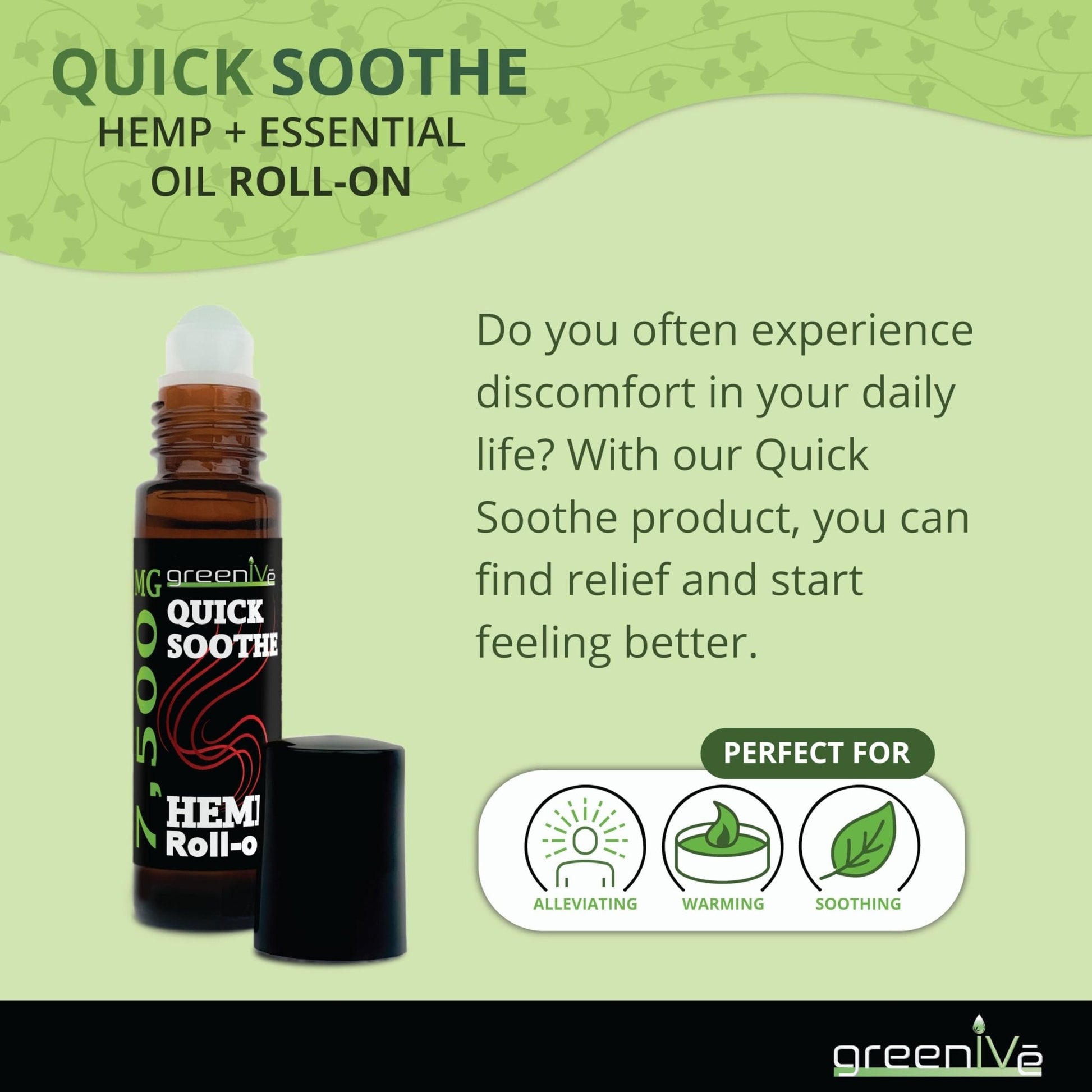 7,500mg Hemp Roll-On Quick Soothe Therapeutic Essential Oil Blend Exclusively on Amazon (1) - Maple Wellness Supplements